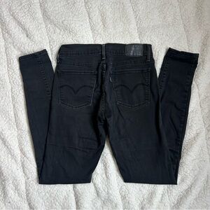LEVI'S Women's Black Super Skinny Jeans 710